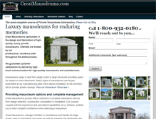 Tablet Screenshot of greatmausoleums.com
